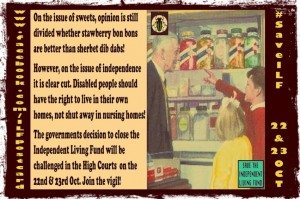 Challenge the Governments Descision to close the iLF - join the Vigil on 22nd 23rd October