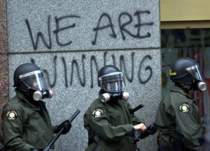 Graffitit on a wall - we are winning!!