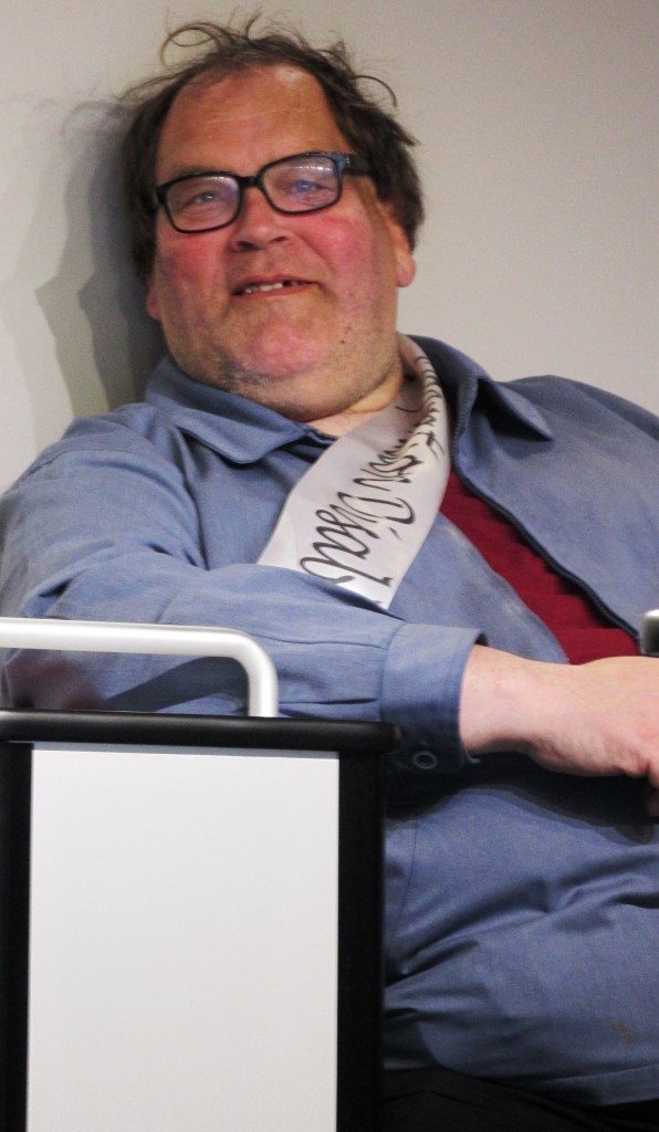 Stephen Asleford sitting in the Operation Disabled Vote bus.