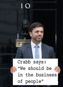 Crabb Says "We should be in the business of people"