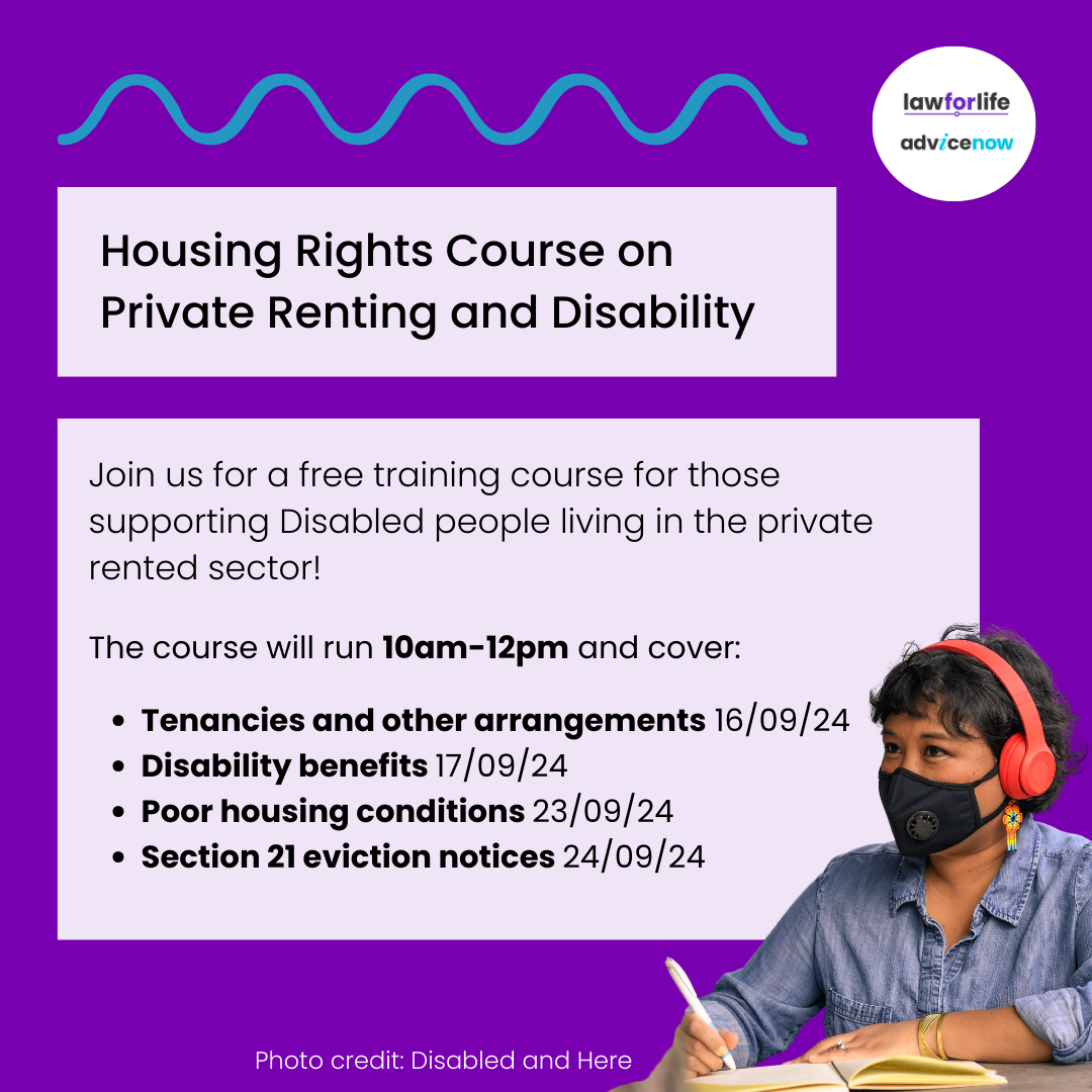 Housing Rights Course on Private Renting and Disability - DPAC
